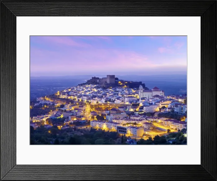 Framed Print : Portugal, Alentejo, Castelo de vide, overview at dusk Framed Print : Portugal, Alentejo, Castelo de vide, overview at dusk