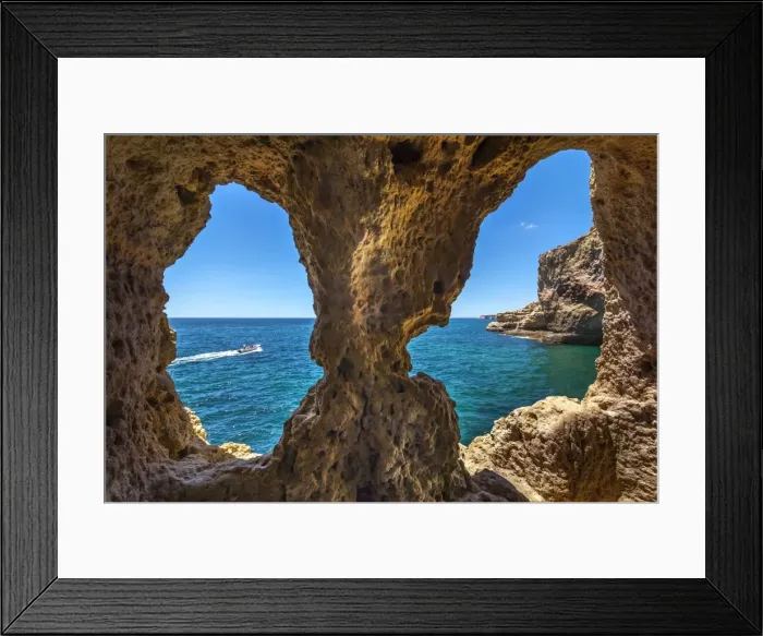 Framed Print : Rock cave, Algar Seco, Carvoeiro, Algarve, Portugal Framed Print : Rock cave, Algar Seco, Carvoeiro, Algarve, Portugal