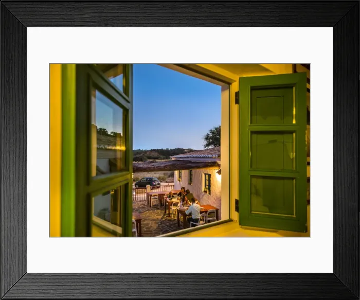 Framed Print : View out of a window, village Aldeia da Pedralva, Costa Vicentina, Algarve, Portugal Framed Print : View out of a window, village Aldeia da Pedralva, Costa Vicentina, Algarve, Portugal