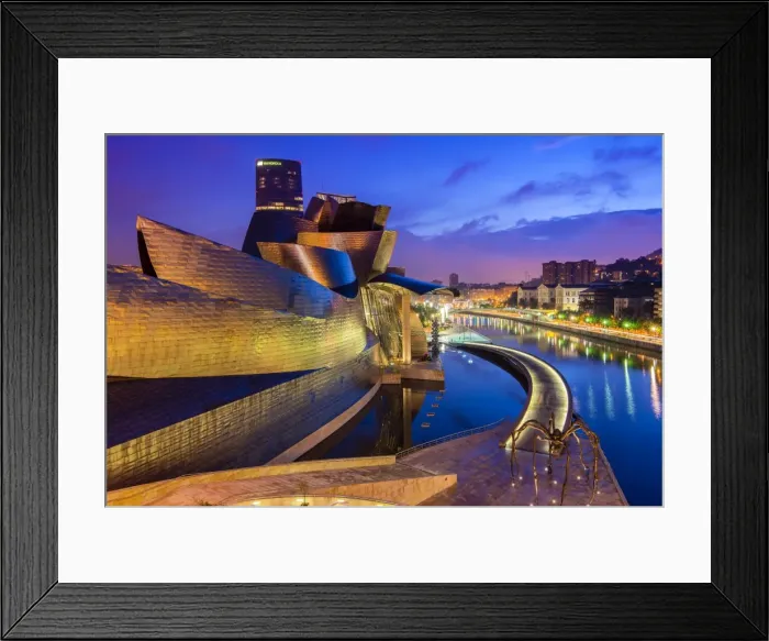 Framed Print : Guggenheim Museum by night, Bilbao, Basque Country, Spain Framed Print : Guggenheim Museum by night, Bilbao, Basque Country, Spain