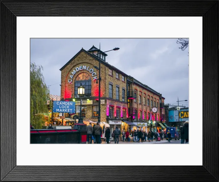 Framed Print : England, London, Camden, Camden Market, Market Hall exterior Framed Print : England, London, Camden, Camden Market, Market Hall exterior