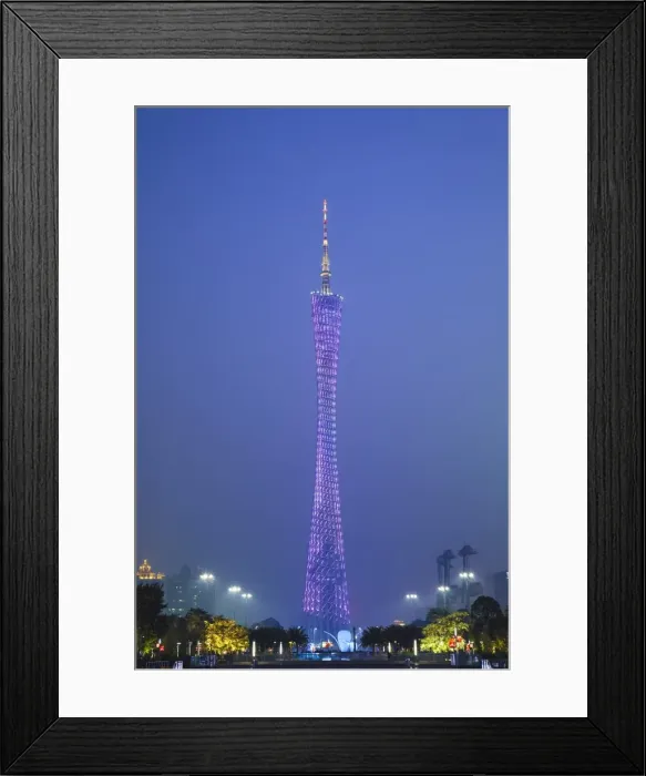 Framed Print : Canton Tower at dusk, Guangzhou, Guangdong, China Framed Print : Canton Tower at dusk, Guangzhou, Guangdong, China