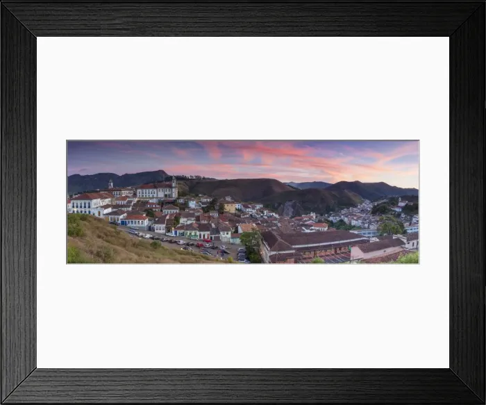 Framed Print : View of Ouro Preto at sunset, Minas Gerais, Brazil Framed Print : View of Ouro Preto at sunset, Minas Gerais, Brazil