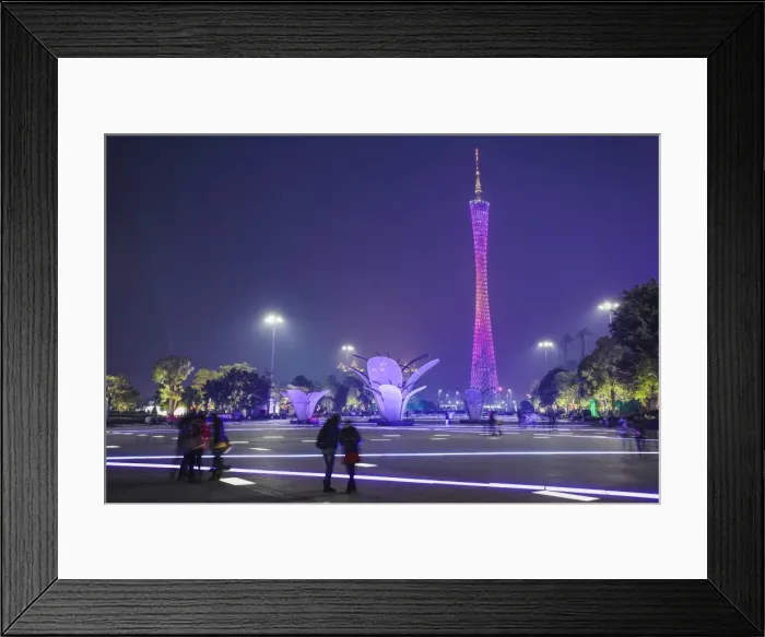 Framed Print : Canton Tower at dusk, Guangzhou, Guangdong, China Framed Print : Canton Tower at dusk, Guangzhou, Guangdong, China