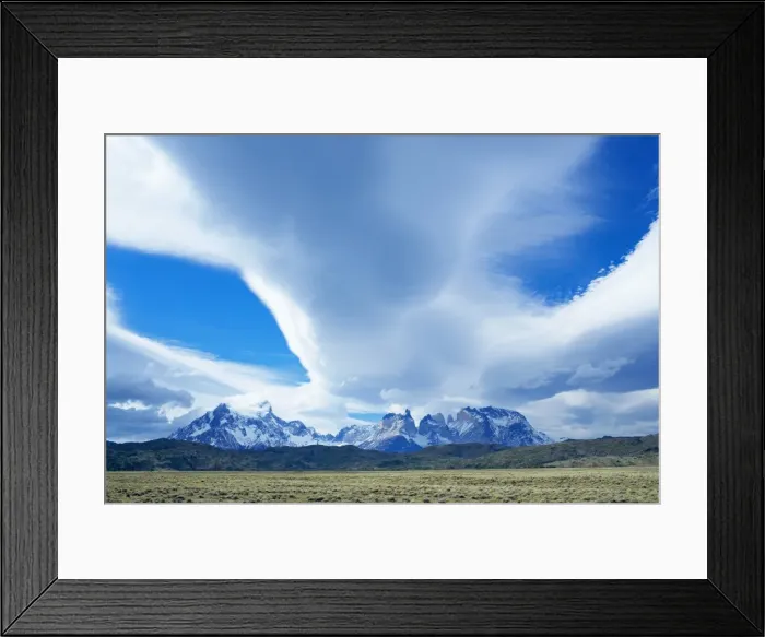 Framed Print : Horns of Paine mountains, Torres del Paine National Park, Patagonia, Chile, South America
