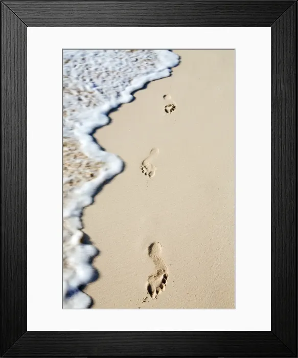 Framed Print : Caribbean, Dominican Republic, La Altagracia province, Punta Cana, Bavaro, footprints Framed Print : Caribbean, Dominican Republic, La Altagracia province, Punta Cana, Bavaro, footprints