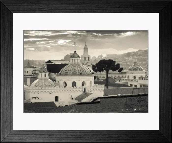 Framed Print : Two Domes of La Iglesia de la Compania de Jesus, Lined Dome of El Sagrario Church Framed Print : Two Domes of La Iglesia de la Compania de Jesus, Lined Dome of El Sagrario Church