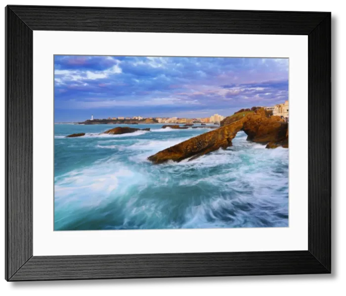 Framed Print : France, Biarritz, Pyrenees-Atlantique, seascape Framed Print : France, Biarritz, Pyrenees-Atlantique, seascape