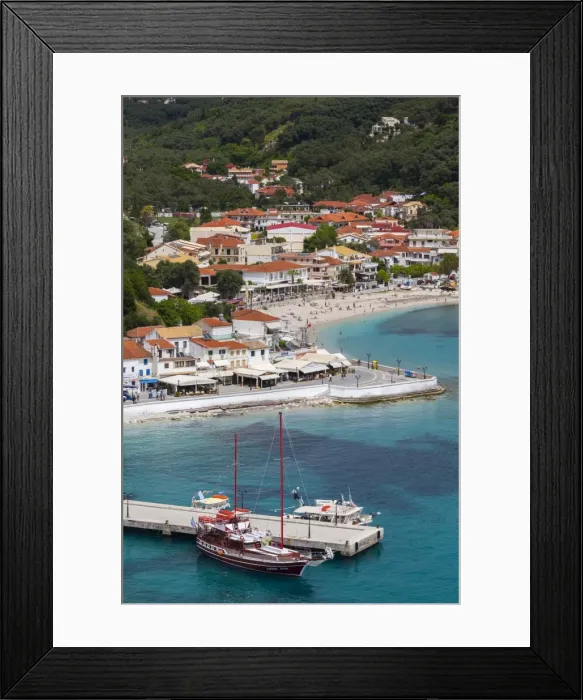 Framed Print : Greece, Epirus Region, Parga, elevated town view from the Venetian Castle Framed Print : Greece, Epirus Region, Parga, elevated town view from the Venetian Castle