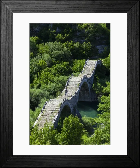Framed Print : Greece, Epirus Region, Zagorohoria Area, Vikos Gorge, Ottoman-era multi-arched bridge Framed Print : Greece, Epirus Region, Zagorohoria Area, Vikos Gorge, Ottoman-era multi-arched bridge