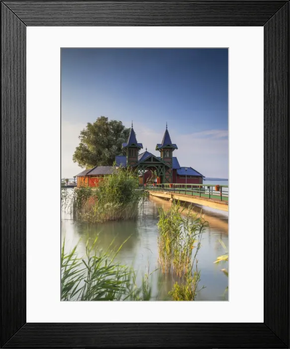 Framed Print : Pier on Keszthely beach, Keszthely, Lake Balaton, Hungary Framed Print : Pier on Keszthely beach, Keszthely, Lake Balaton, Hungary