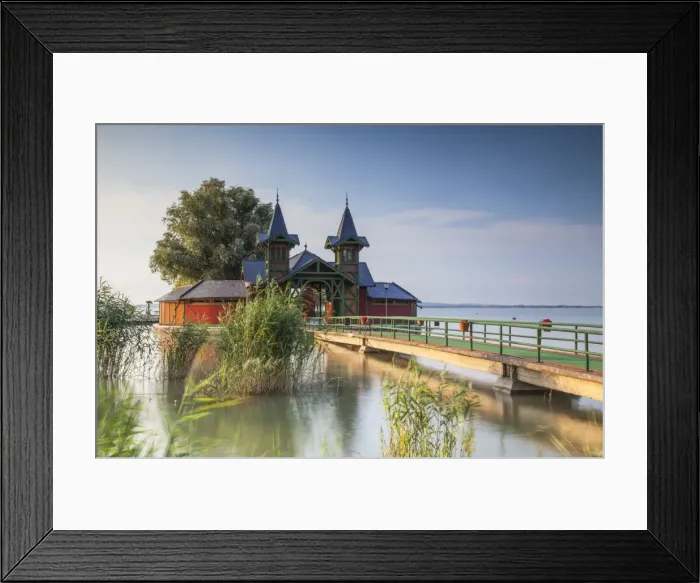 Framed Print : Pier on Keszthely beach, Keszthely, Lake Balaton, Hungary Framed Print : Pier on Keszthely beach, Keszthely, Lake Balaton, Hungary