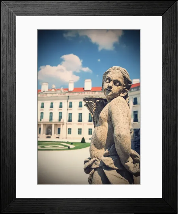 Framed Print : Statue at Esterhazy Palace, Fertod, Western Transdanubia, Hungary