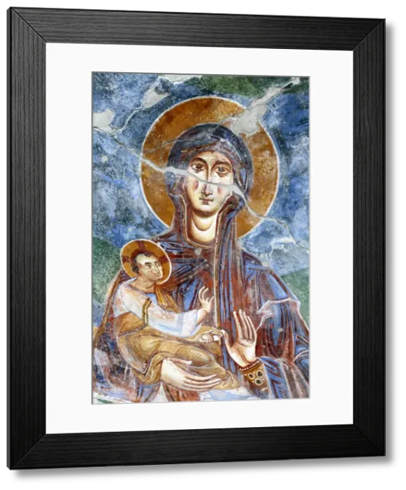 Framed Print : Mural painting, abbey church, Sant Angelo in Formis, Campania, Italy Framed Print : Mural painting, abbey church, Sant Angelo in Formis, Campania, Italy