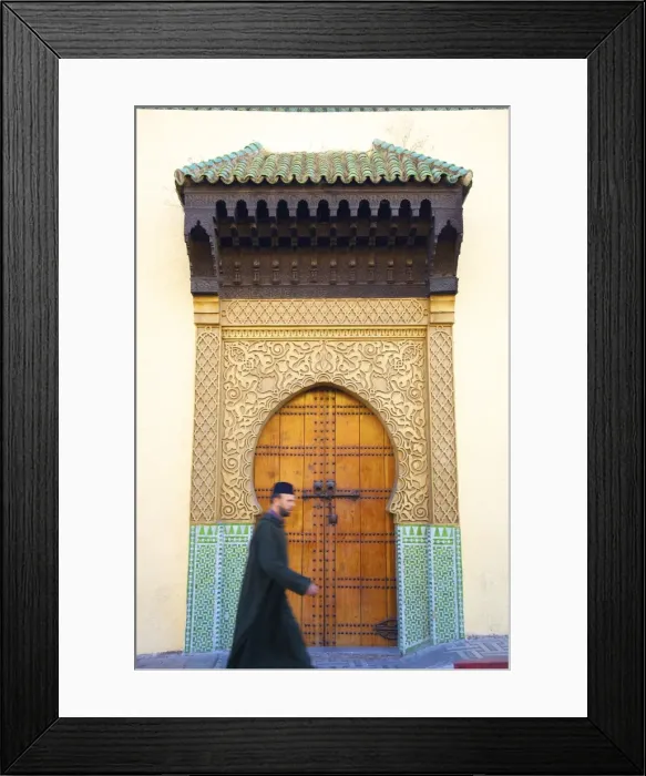 Framed Print : Door to Mosque, Fez, Morocco, North Africa Framed Print : Door to Mosque, Fez, Morocco, North Africa