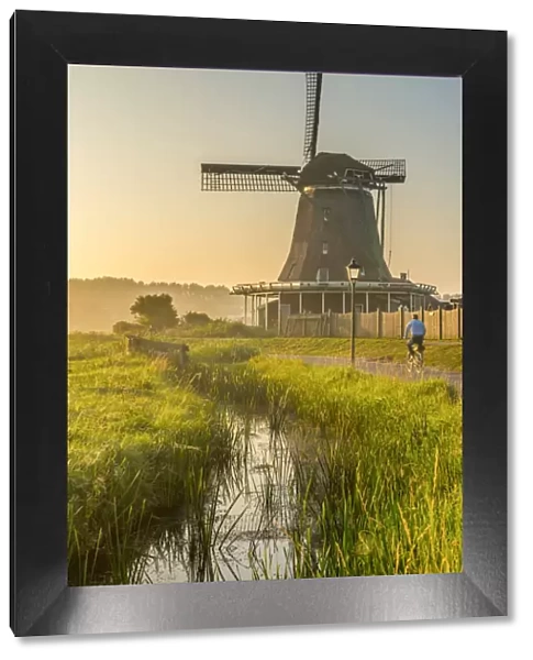 Netherlands, North Holland, Zaandam, Zaanse Schans, The Seeker (De Zoeker) Oilmill