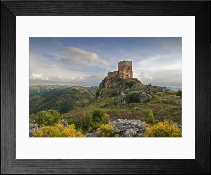Framed Print : Castle of Algoso from the 12th century. Tras os Montes, Portugal Framed Print : Castle of Algoso from the 12th century. Tras os Montes, Portugal