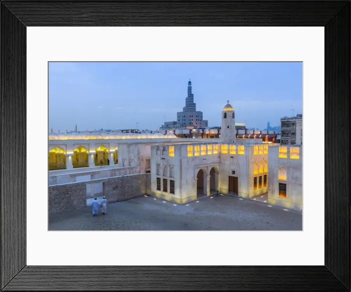 Framed Print : Qatar, Doha, the spiral mosque of the Kassem Darwish Fakhroo Islamic Centre in Doha Framed Print : Qatar, Doha, the spiral mosque of the Kassem Darwish Fakhroo Islamic Centre in Doha