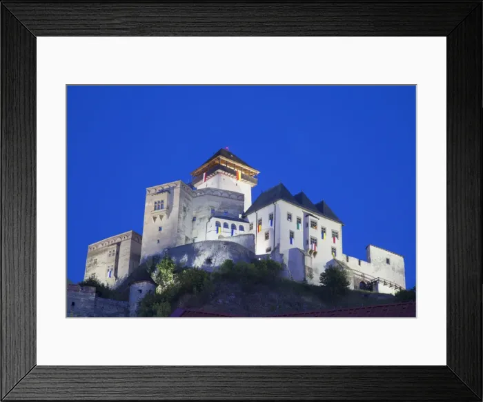 Framed Print : Trencin Castle at dusk, Trencin, Trencin Region, Slovakia Framed Print : Trencin Castle at dusk, Trencin, Trencin Region, Slovakia
