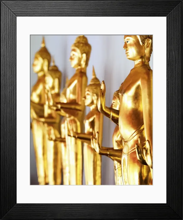 Framed Print : Thailand, bangkok, Wat Pho Row of Buddhas