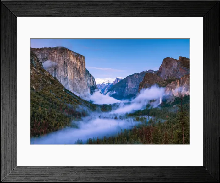 Framed Print : Mist in Yosemite Valley from Tunnel View, Yosemite National Park, California, USA Framed Print : Mist in Yosemite Valley from Tunnel View, Yosemite National Park, California, USA