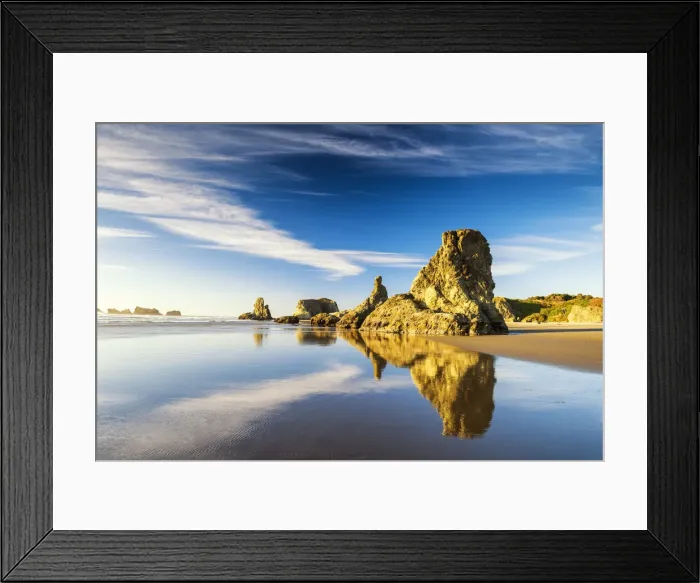Framed Print : Bandon Beach Reflections, Oregon, USA Framed Print : Bandon Beach Reflections, Oregon, USA