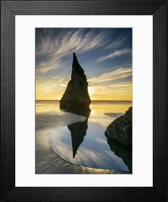 Framed Print : Wizards Hat at Sunset, Bandon Beach, Oregon, USA Framed Print : Wizards Hat at Sunset, Bandon Beach, Oregon, USA