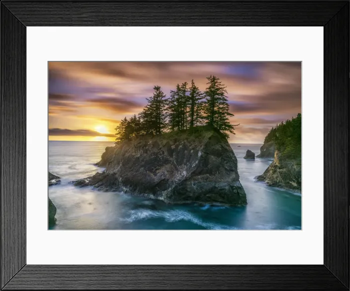 Framed Print : Sea Stacks at Sunset, Samuel H. Boardman State Scenic Corridor, Oregon, USA Framed Print : Sea Stacks at Sunset, Samuel H. Boardman State Scenic Corridor, Oregon, USA