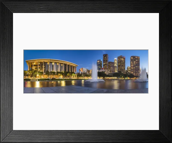 Framed Print : Dorothy Chandler Pavilion & Downtown Skyline, Los Angeles, California, USA Framed Print : Dorothy Chandler Pavilion & Downtown Skyline, Los Angeles, California, USA