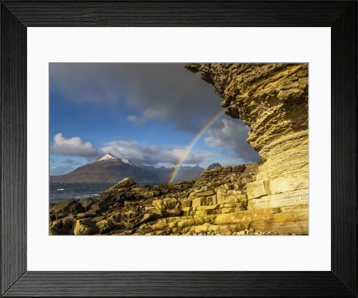 Framed Print : Rainbow at Elgol, Isle of Skye, Highland Region, Scotland Framed Print : Rainbow at Elgol, Isle of Skye, Highland Region, Scotland