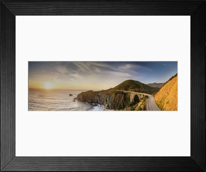 Framed Print : Bixby Bridge at Sunset, Big Sur Coast, California, USA Framed Print : Bixby Bridge at Sunset, Big Sur Coast, California, USA