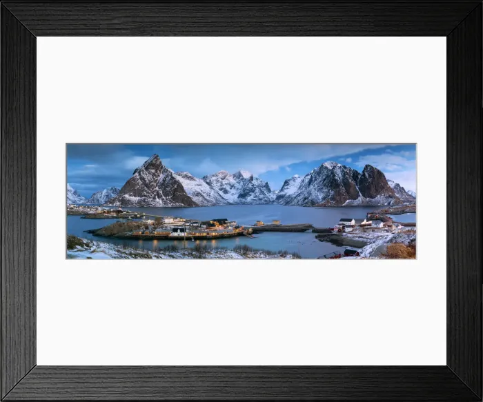 Framed Print : Twilight over Sakrisoy, Lofoten Islands, Norway Framed Print : Twilight over Sakrisoy, Lofoten Islands, Norway