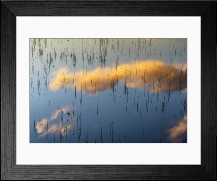 Framed Print : Cloud Reflections in Lochan na Fola, Glen Coe, Highland Region, Scotland Framed Print : Cloud Reflections in Lochan na Fola, Glen Coe, Highland Region, Scotland