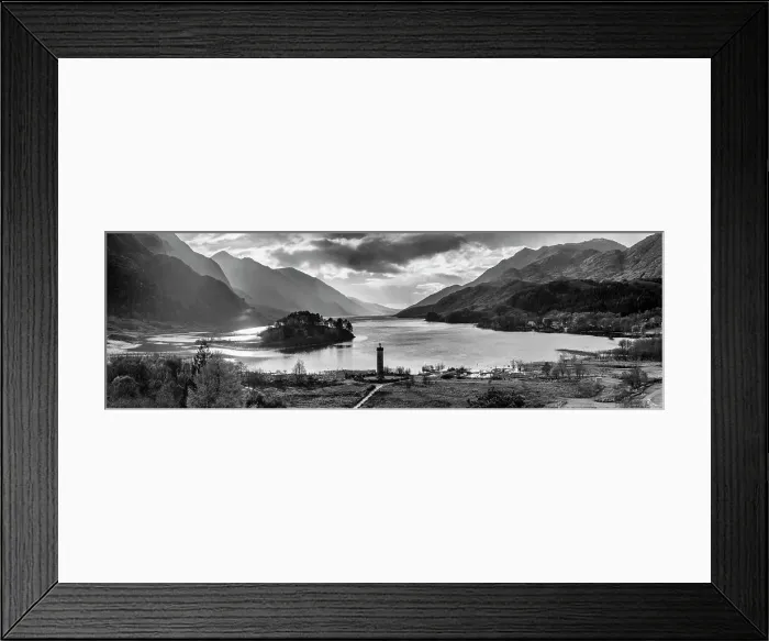 Framed Print : Glenfinnan Monument on Loch Sheil, Highland Region, Scotland