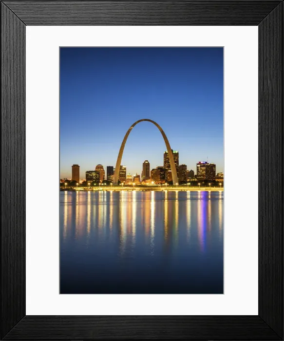 Framed Print : St. Louis Skyline at Night, Missouri, USA