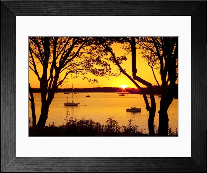 Framed Print : Sunset over Southwest Harbor, Mt. Desert Island, Maine, USA Framed Print : Sunset over Southwest Harbor, Mt. Desert Island, Maine, USA