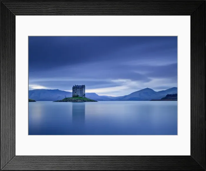 Framed Print : Castle Stalker on Loch Linnhe, Strathclyde Region, Scotland Framed Print : Castle Stalker on Loch Linnhe, Strathclyde Region, Scotland