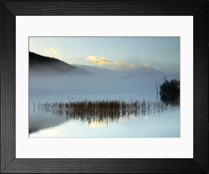 Framed Print : Mist over Loch Pityoulish, Highland Region, Scotland