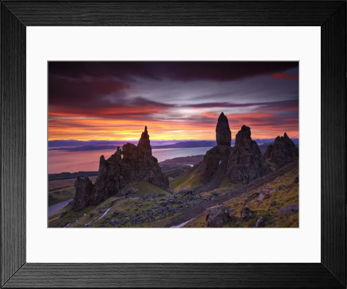 Framed Print : Old Man of Storr at Sunrise, Isle of Skye, Highland Region, Scotland Framed Print : Old Man of Storr at Sunrise, Isle of Skye, Highland Region, Scotland