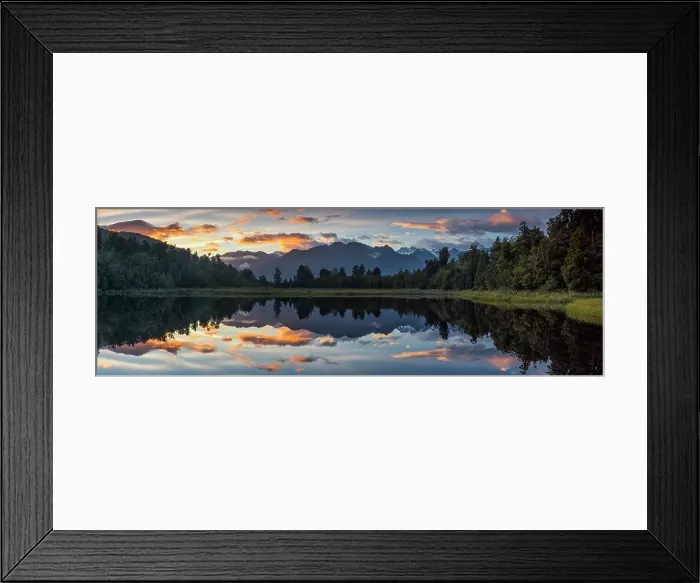 Framed Print : Lake Matheson at Sunrise, New Zealand Framed Print : Lake Matheson at Sunrise, New Zealand