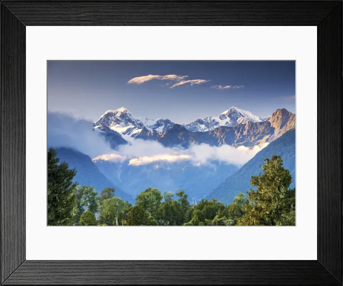 Framed Print : Mt. Cook & Mt. Tasman, New Zealand Framed Print : Mt. Cook & Mt. Tasman, New Zealand