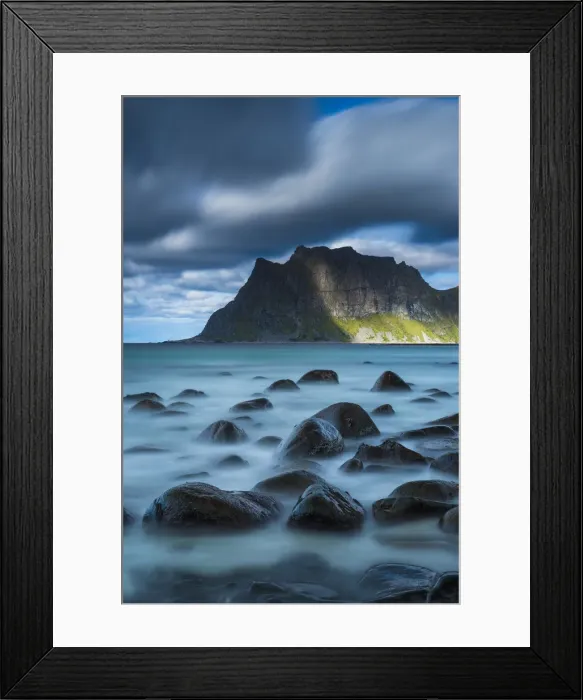 Framed Print : Uttakleiv Beach, Vestagoy, Lofoten Islands, Norway Framed Print : Uttakleiv Beach, Vestagoy, Lofoten Islands, Norway