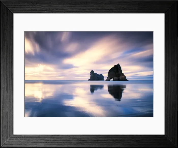 Framed Print : Wharariki Beach at Sunset, New Zealand Framed Print : Wharariki Beach at Sunset, New Zealand