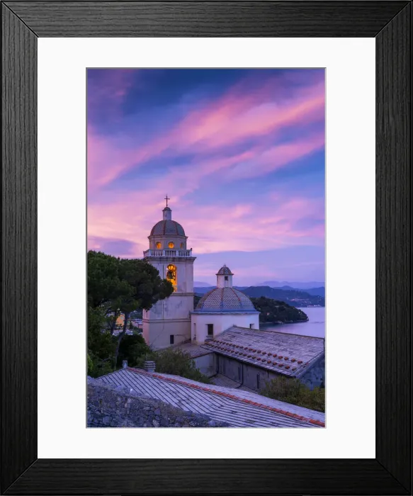 Framed Print : Church of San Lorenzo at Sunset, Portovenere, Liguria, Italy Framed Print : Church of San Lorenzo at Sunset, Portovenere, Liguria, Italy