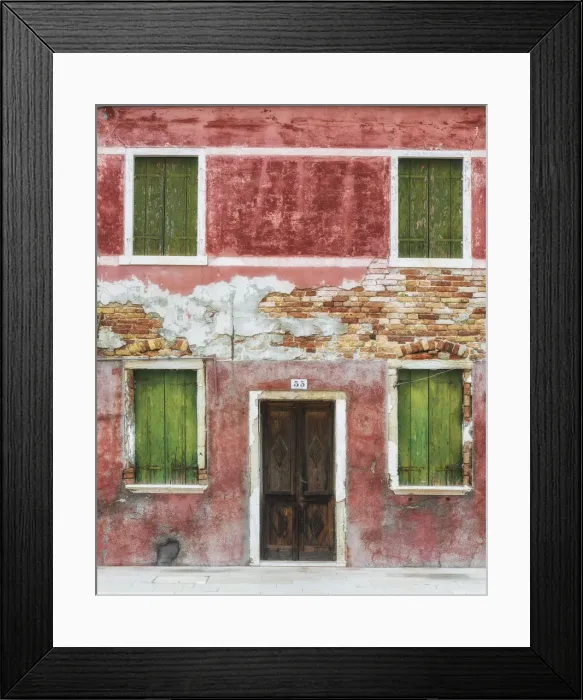 Framed Print : Rustic Colourful Building, Burano, Venice, Italy