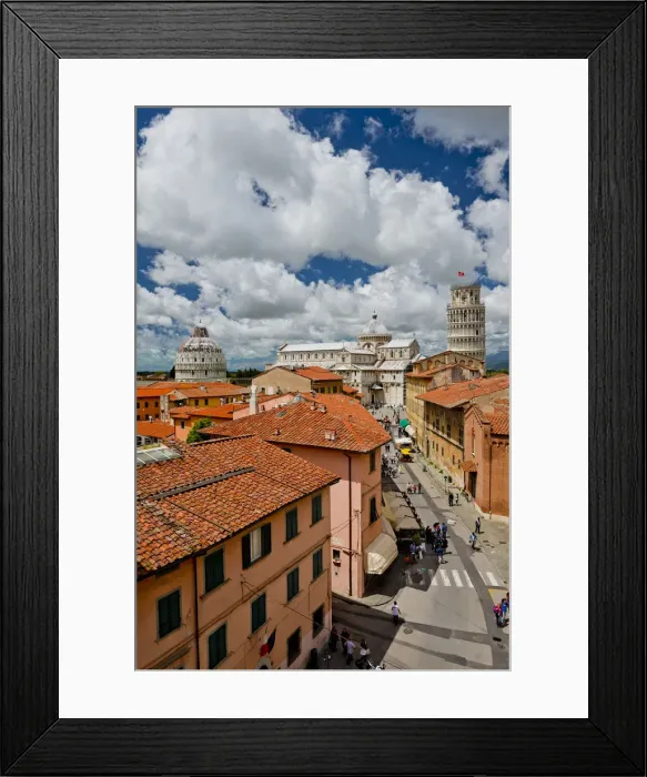 Framed Print : View over Leaning Tower, Cathedral & Bapistry, Pisa, Tuscany, Italy Framed Print : View over Leaning Tower, Cathedral & Bapistry, Pisa, Tuscany, Italy