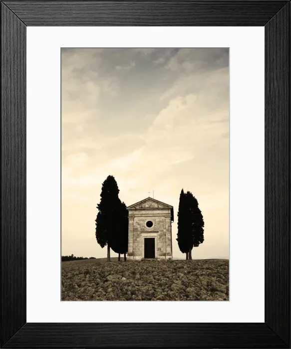 Framed Print : Chapel Madonna di Vitaleta, Val d Orcia, Tuscany, Italy Framed Print : Chapel Madonna di Vitaleta, Val d Orcia, Tuscany, Italy