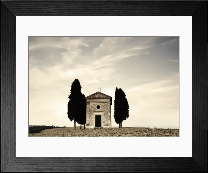 Framed Print : Chapel Madonna di Vitaleta, Val d Orcia, Tuscany, Italy Framed Print : Chapel Madonna di Vitaleta, Val d Orcia, Tuscany, Italy