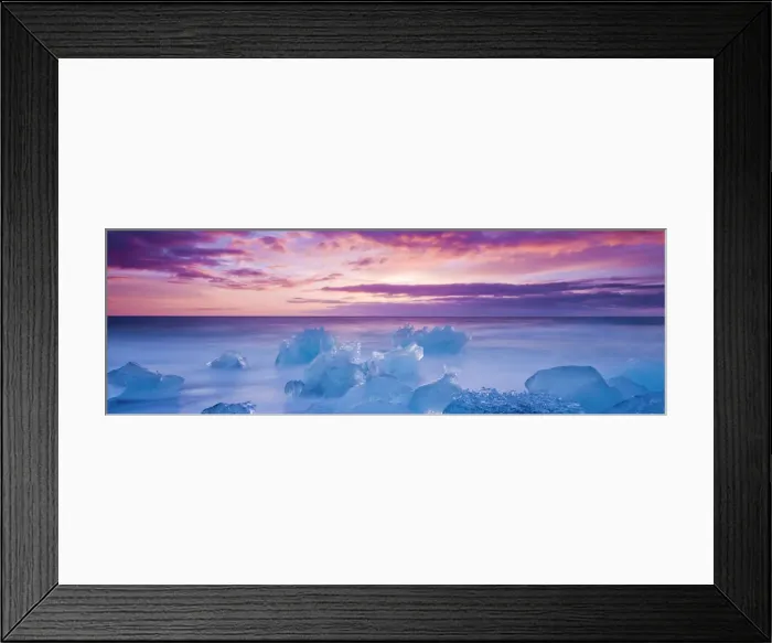 Framed Print : Jokulsarlon Beach at Sunset, Iceland Framed Print : Jokulsarlon Beach at Sunset, Iceland