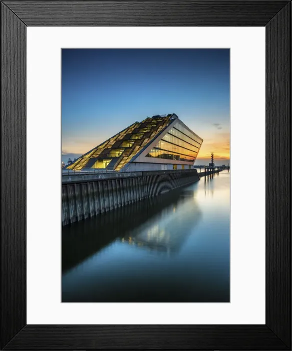 Framed Print : Docklands at Night, Hamburg, Germany Framed Print : Docklands at Night, Hamburg, Germany